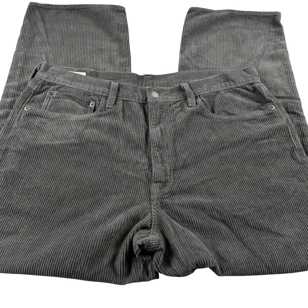 Levis 541 Athletic Taper Corduroy Pants Mens 36x30 Dark Olive Gray Corduroy